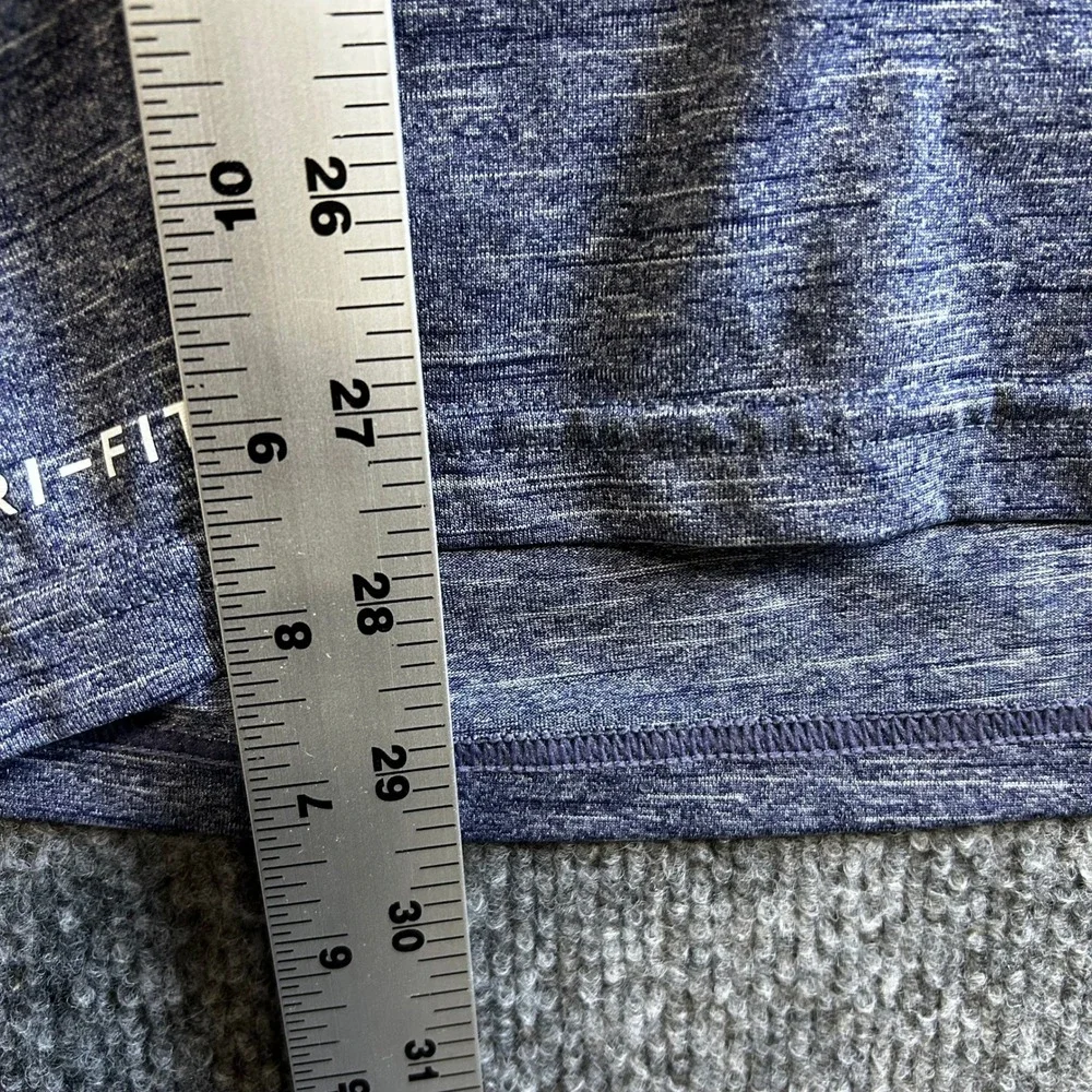 Nike Swim Shirt Mens Size M Blue Dri-Fit Heathered Raglan Sleeve Rash Guard Top